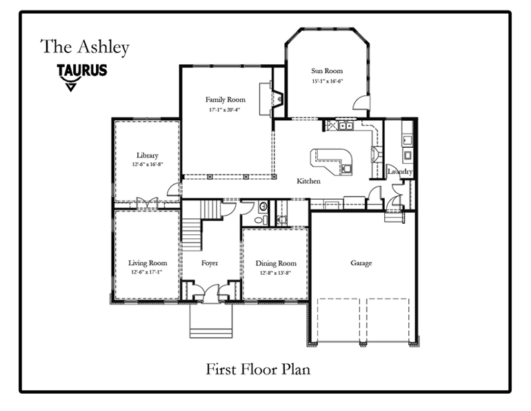 The Ashley Model first floor plan